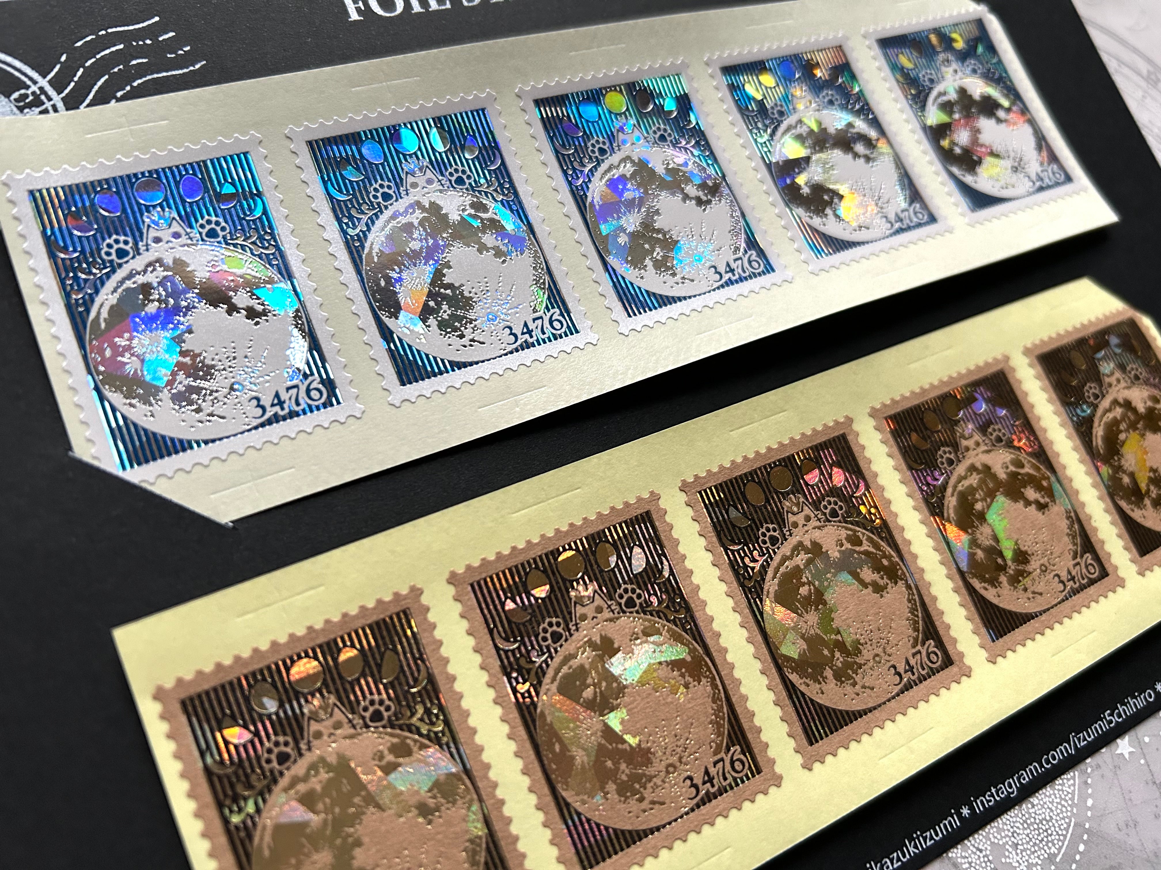 箔押しシールセット＊Cat King & Moon – 宙フェス夜市