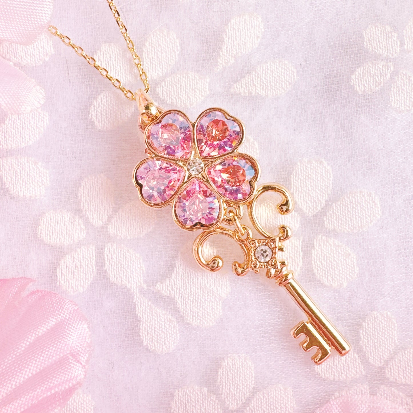 Sakura blossom Keyペンダント/ヘアクリップ/リング