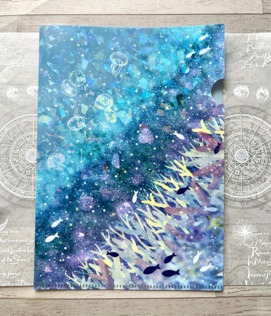 A5サイズクリアファイル＊珊瑚の星宙