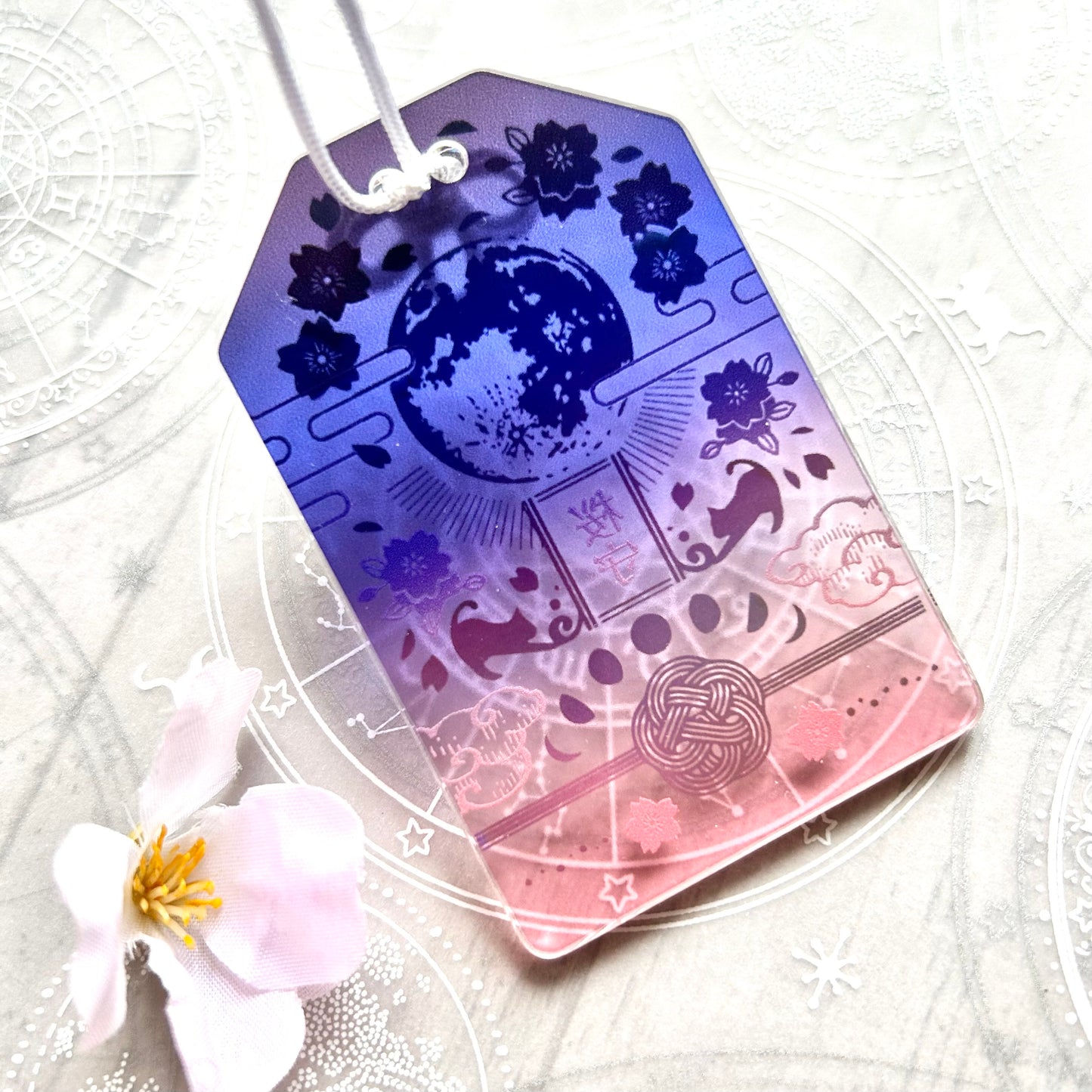 アクリル箔押し御守＊桜守