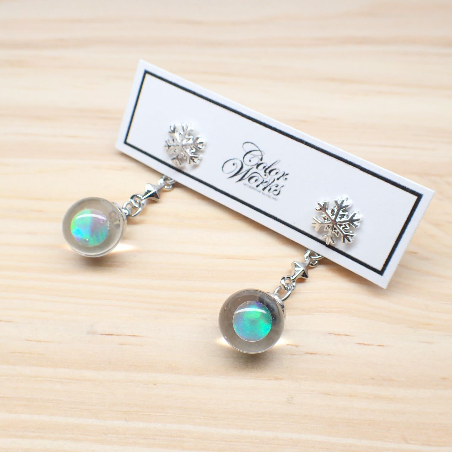 【冬限定】地球 -Star Blue- / オパールピアス /‐Snow‐