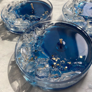 Crystal moon/シャーレ入りジェルキャンドル – 宙フェス夜市