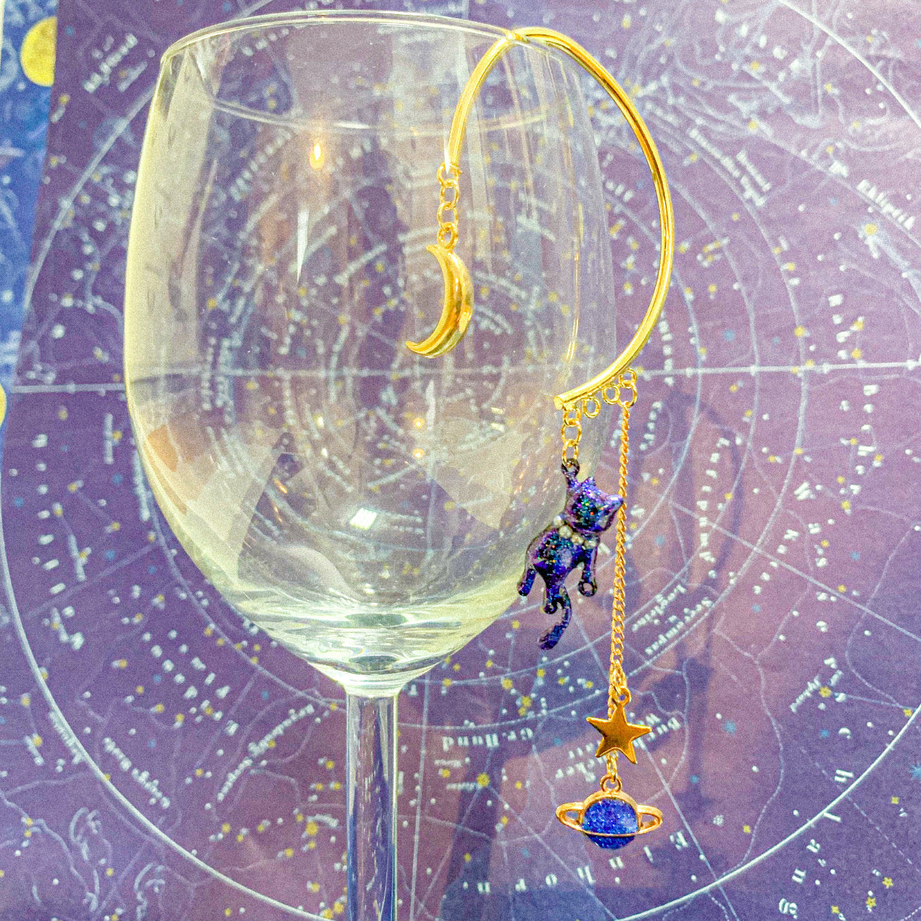 星空イヤーフック 〜 宇宙猫の天体観測 〜