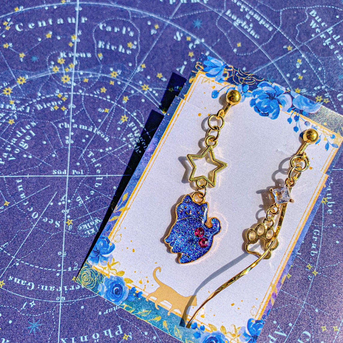 〜 にゃんたまがお星様に?! 〜 にゃんたま耳飾り🌕