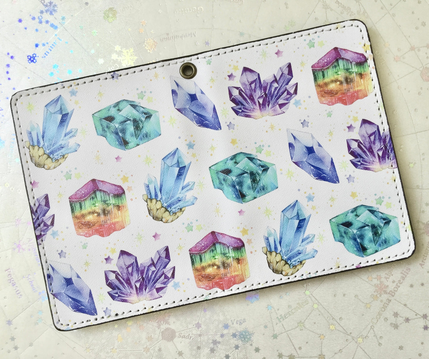 二つ折りパスケース＊からふる鉱石