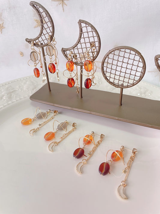 take a coffee break　コーヒーらせん耳飾り(バックキャッチ)