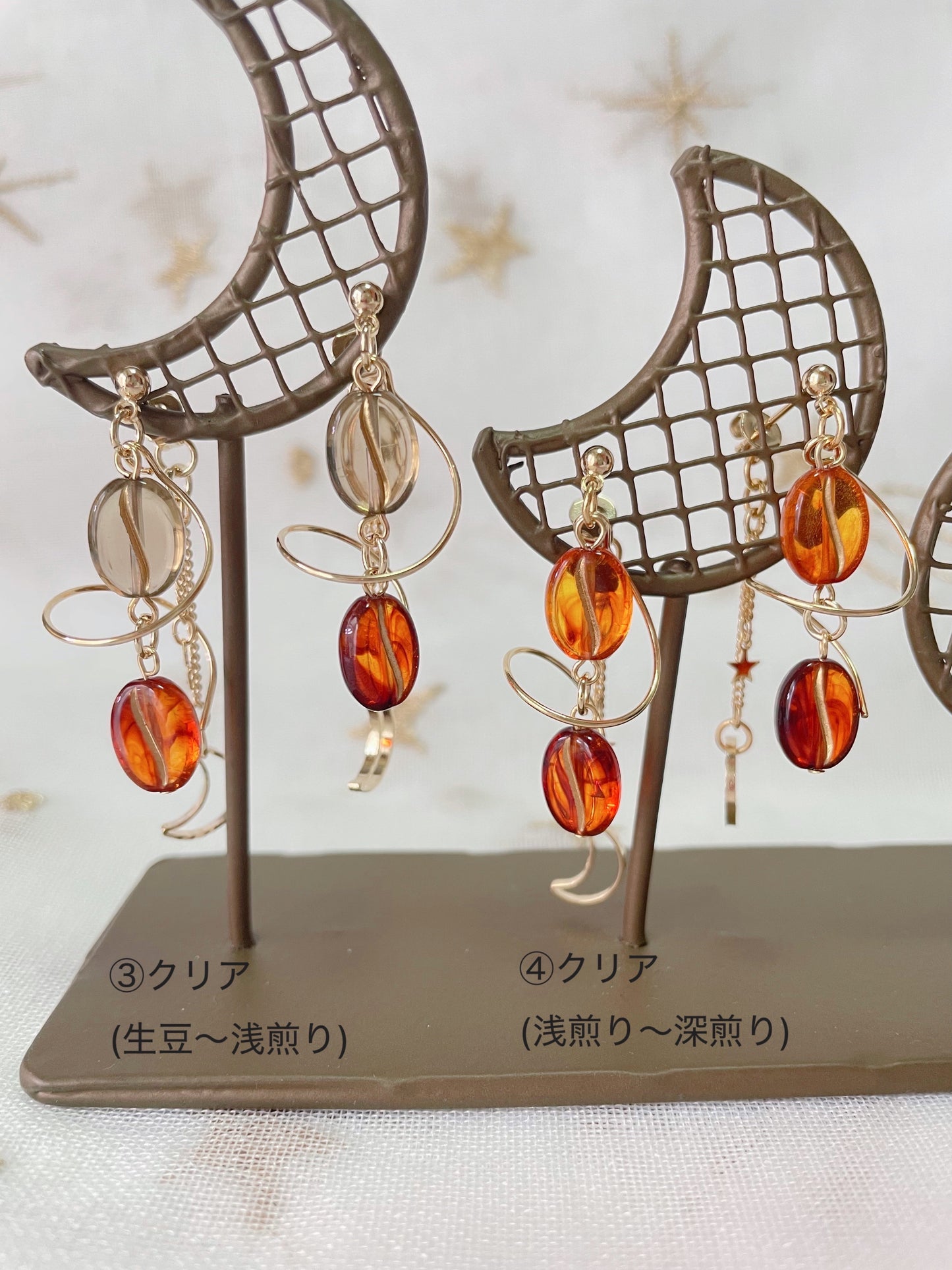 take a coffee break　コーヒーらせん耳飾り(バックキャッチ)