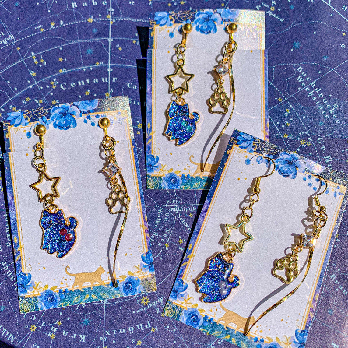 〜 にゃんたまがお星様に?! 〜 にゃんたま耳飾り🌕