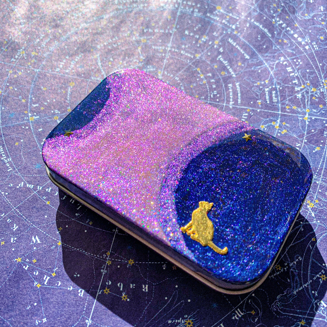 〜 織姫猫・彦星猫の恋する天の川 〜 缶ケース小物入れ