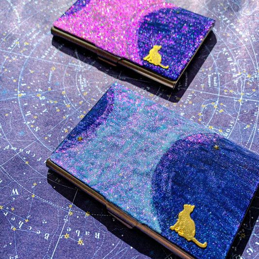 〜 織姫猫・彦星猫の恋する天の川 〜 名刺入れ