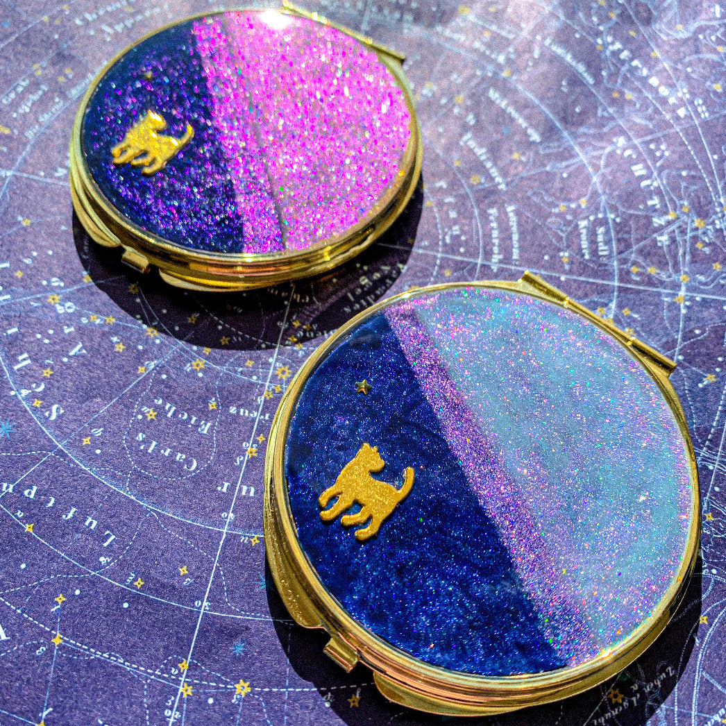 〜 織姫猫・彦星猫の恋する天の川 〜 コンパクトミラー