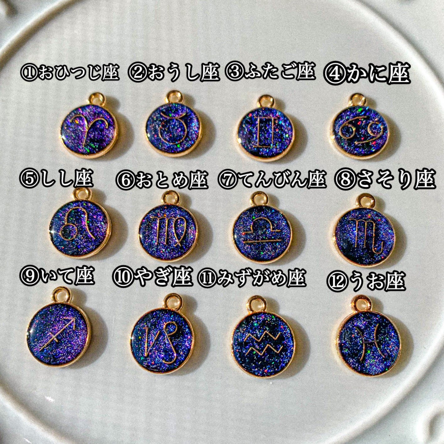 【新作】ぶらさがり猫の星空旅行 ～ 黄道十二星座を捕まえて ～ 耳飾り