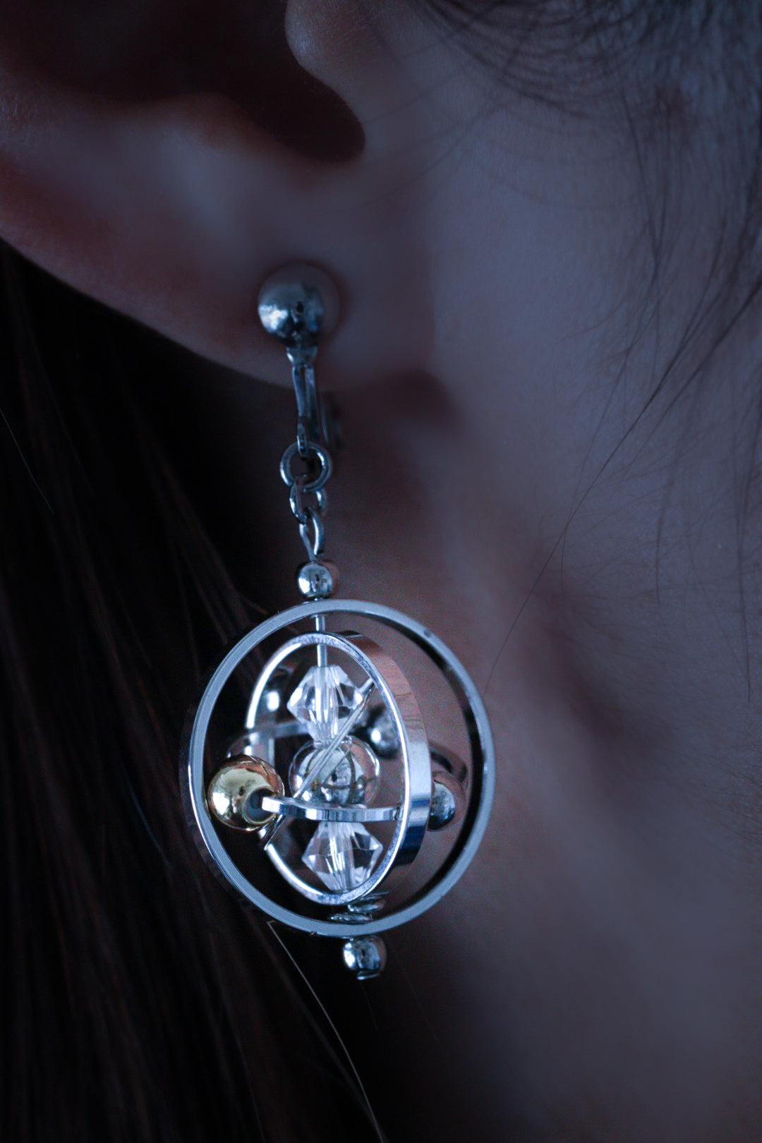 銀河の羅針 シルバー耳飾り