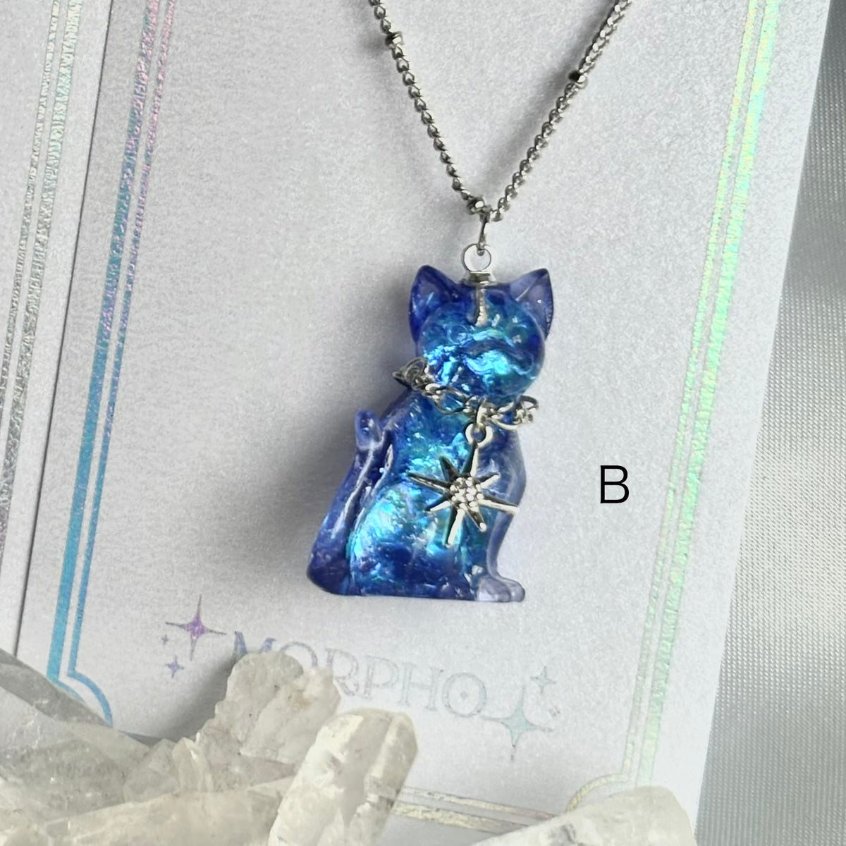 星巡りの猫ネックレス