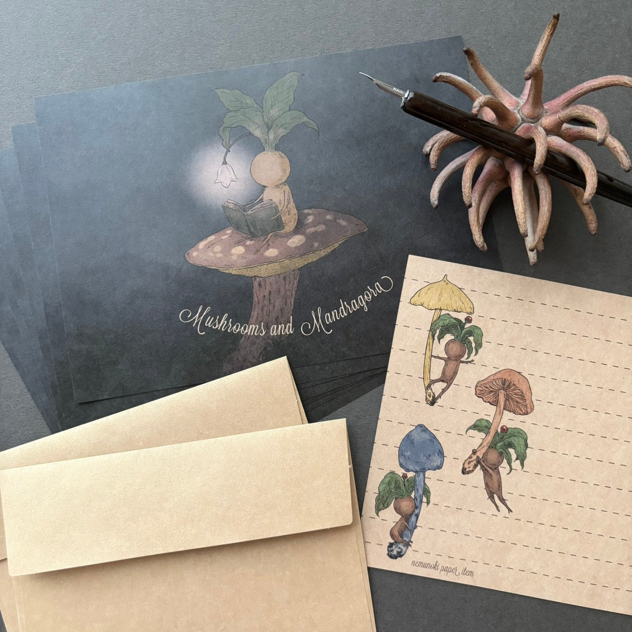 キノコとマンドラゴラ レターセット