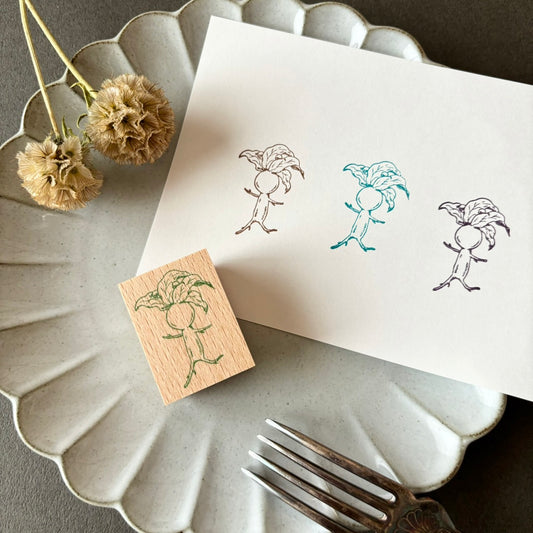 いそいそマンドラゴラ　ウッドマウントスタンプ