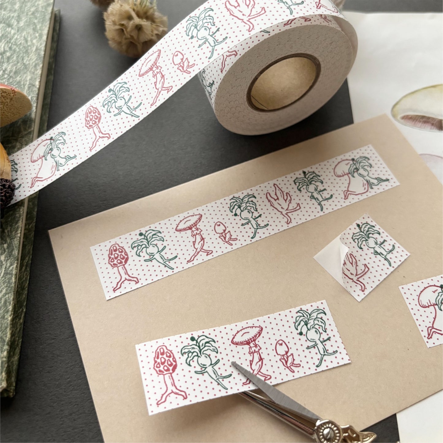 キノコとマンドラゴラ ケース入りラベラー風シール