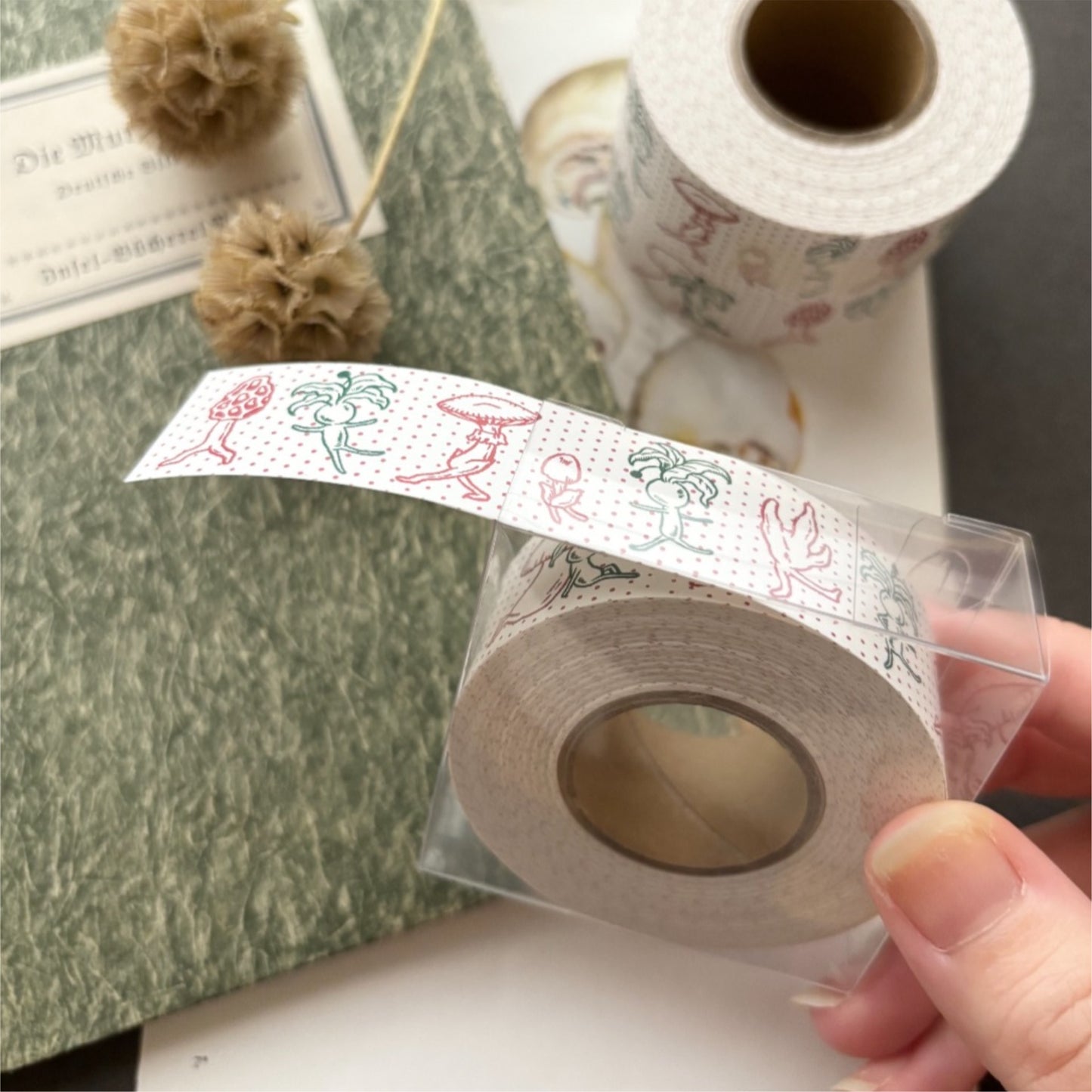 キノコとマンドラゴラ ケース入りラベラー風シール