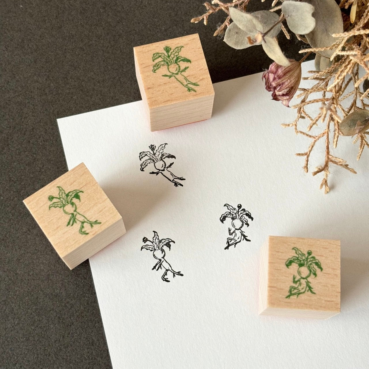 マンドラゴラズ　ウッドマウントスタンプセット：A