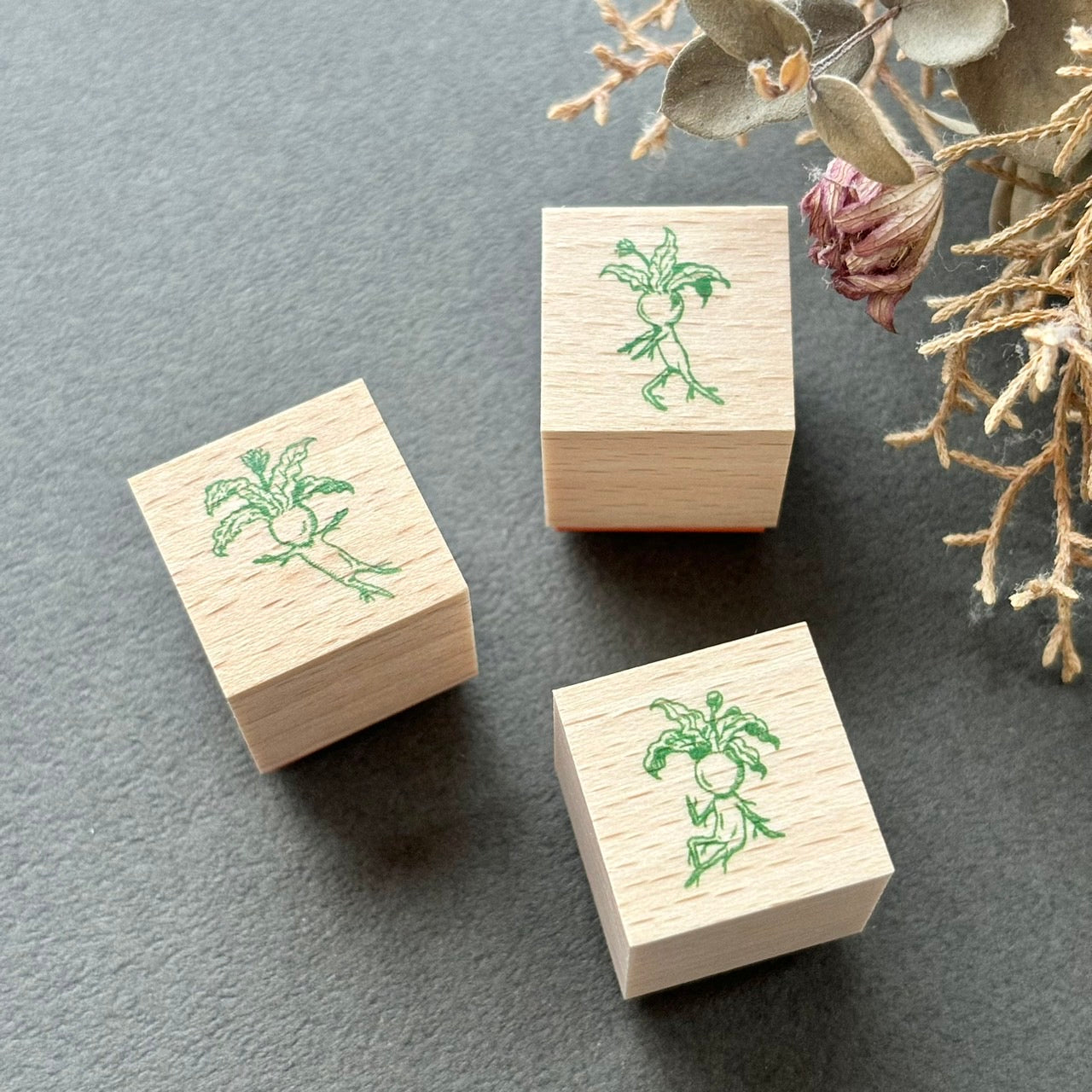 マンドラゴラズ　ウッドマウントスタンプセット：A