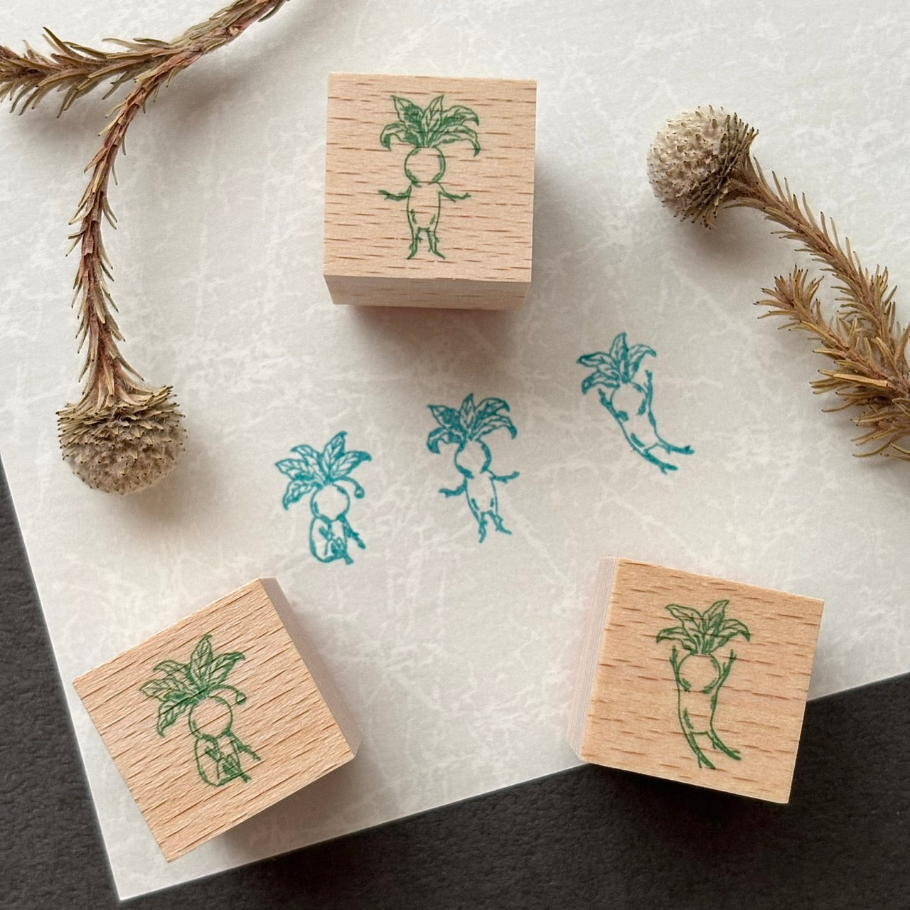 マンドラゴラズ　ウッドマウントスタンプセット：B