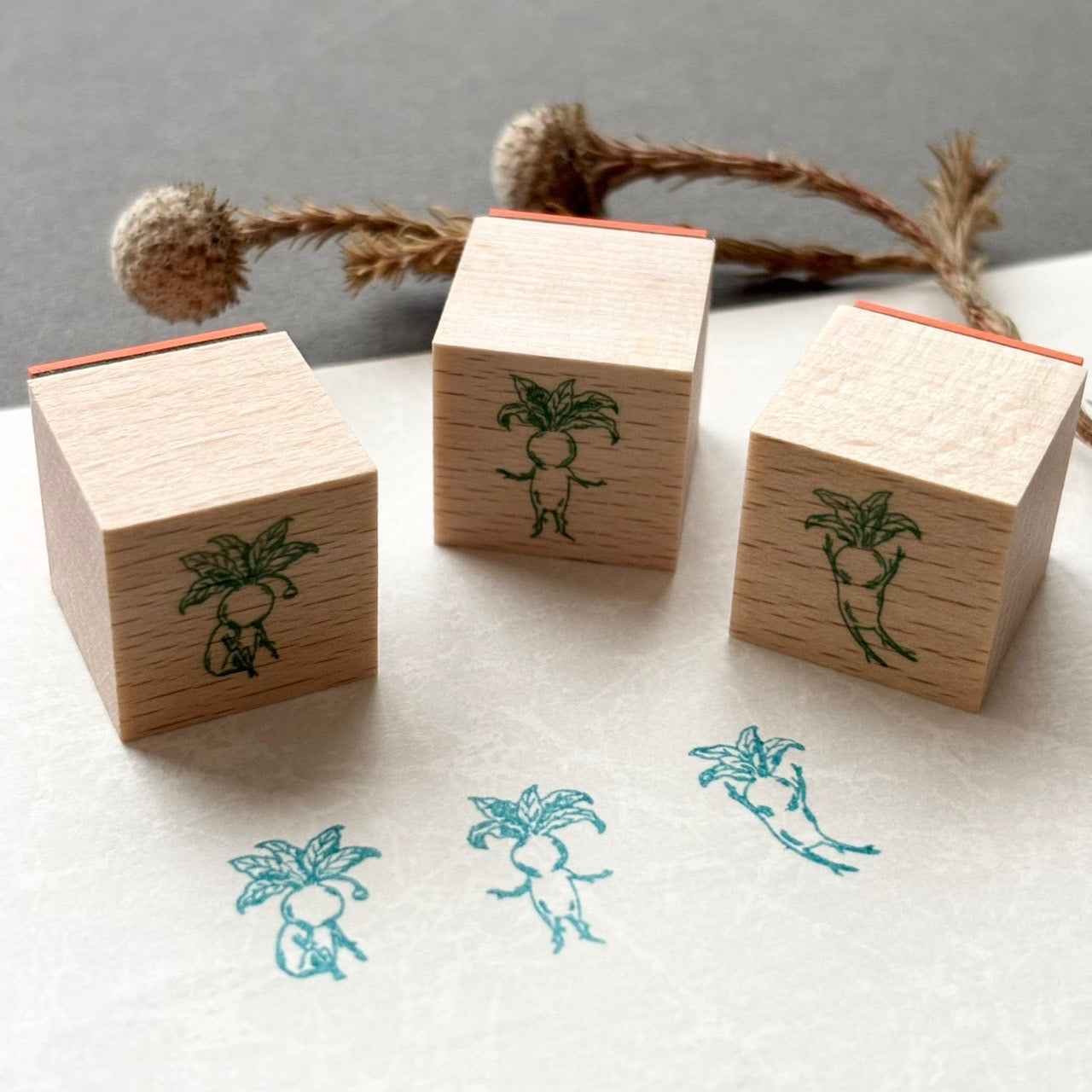 マンドラゴラズ　ウッドマウントスタンプセット：B