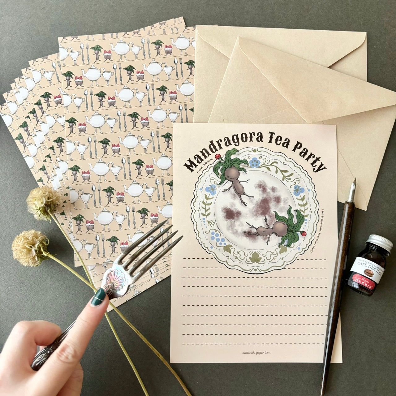 マンドラゴラのお茶会 レターセット