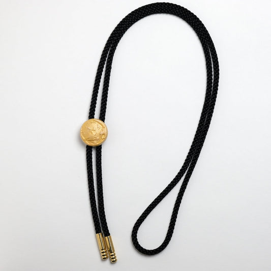 Leather Moonループタイ 中サイズ〈満月〉