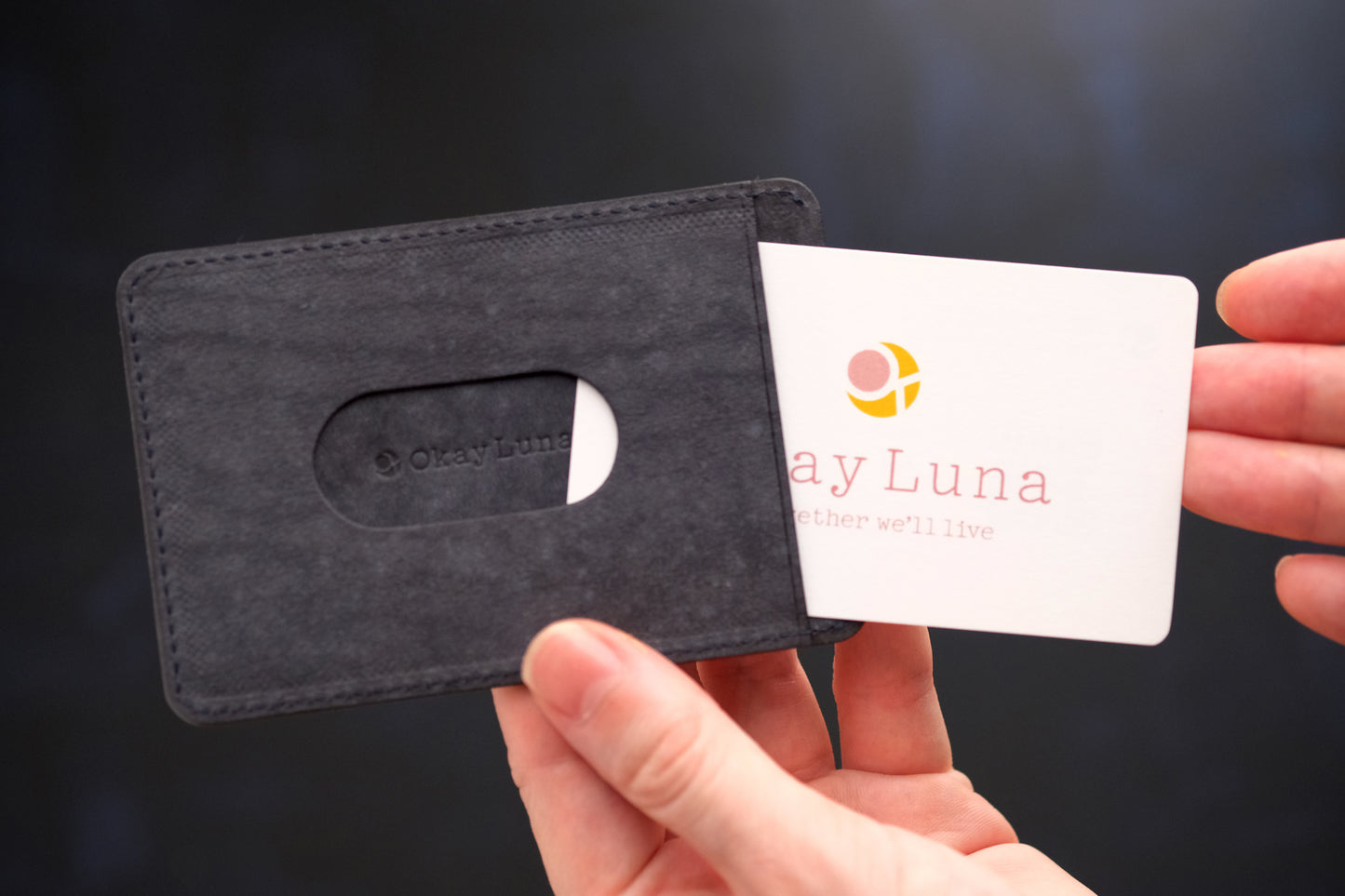 月の満ち欠け レザーパスケース