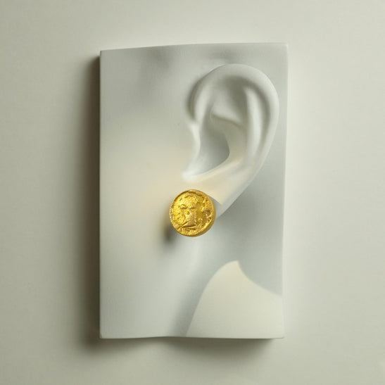 Leather Moon ピアス／イヤリング　満月×三日月ペア