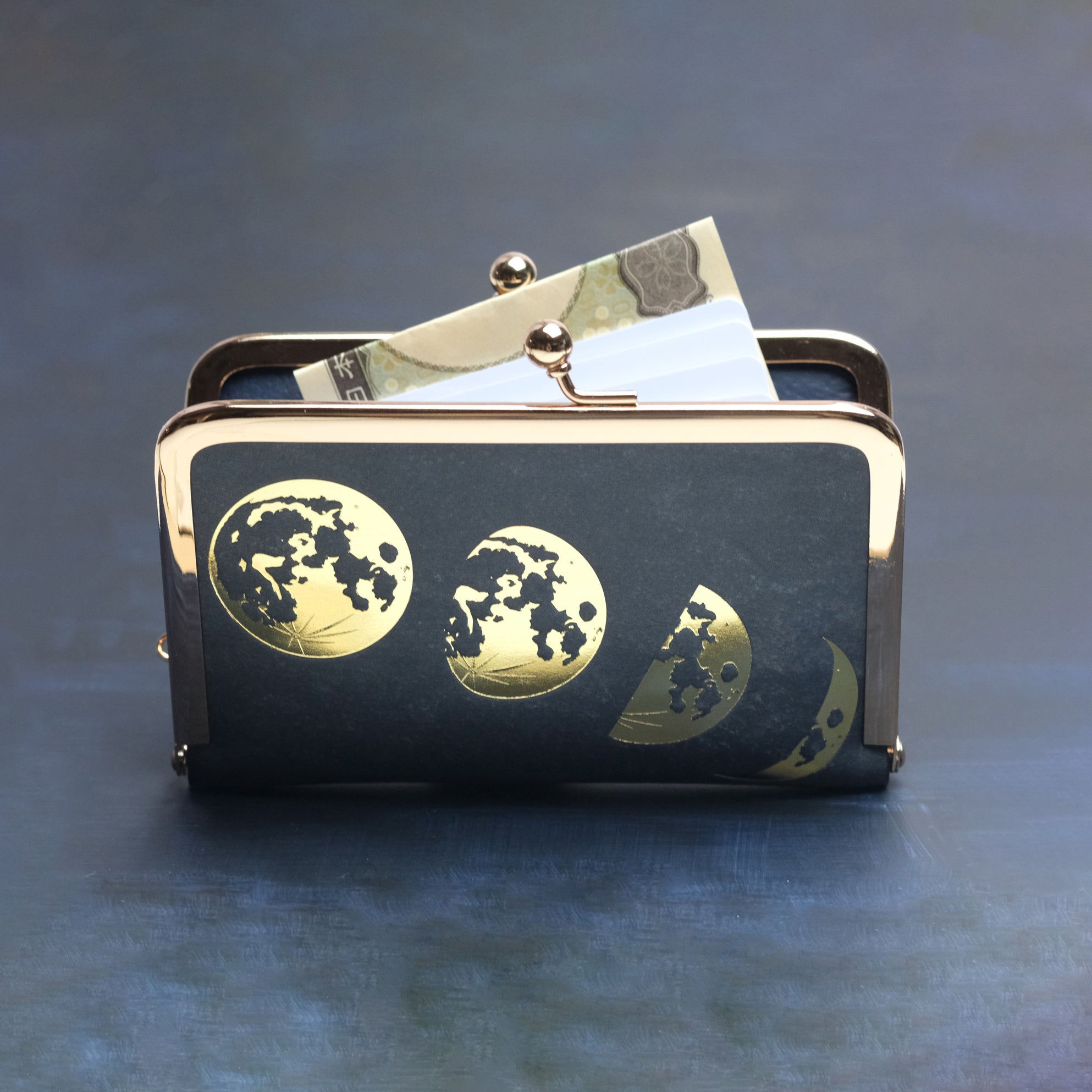 月の満ち欠け がま口カードケース – 宙フェス夜市