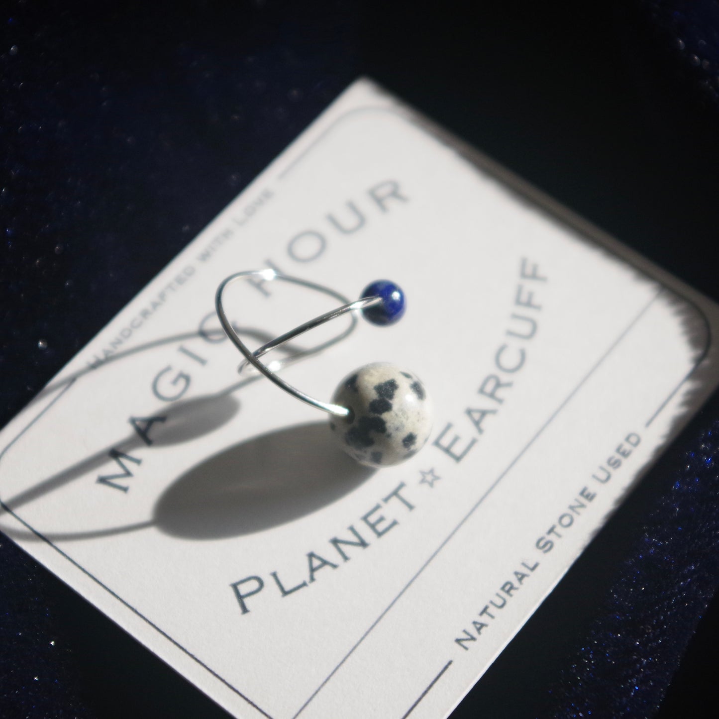 天然石イヤーカフPlanet「星空散歩」