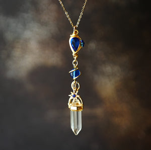 青い夜 三連星のネックレス クリスタル – 宙フェス夜市