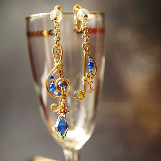 「starry melody」　耳飾り