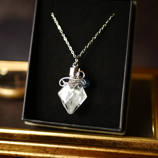 ストームグラス「エーデルヴァイス」　ダイヤボトル ネックレス