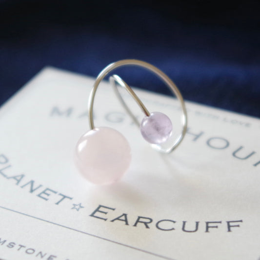 天然石イヤーカフPlanet「ピンクモーメント」