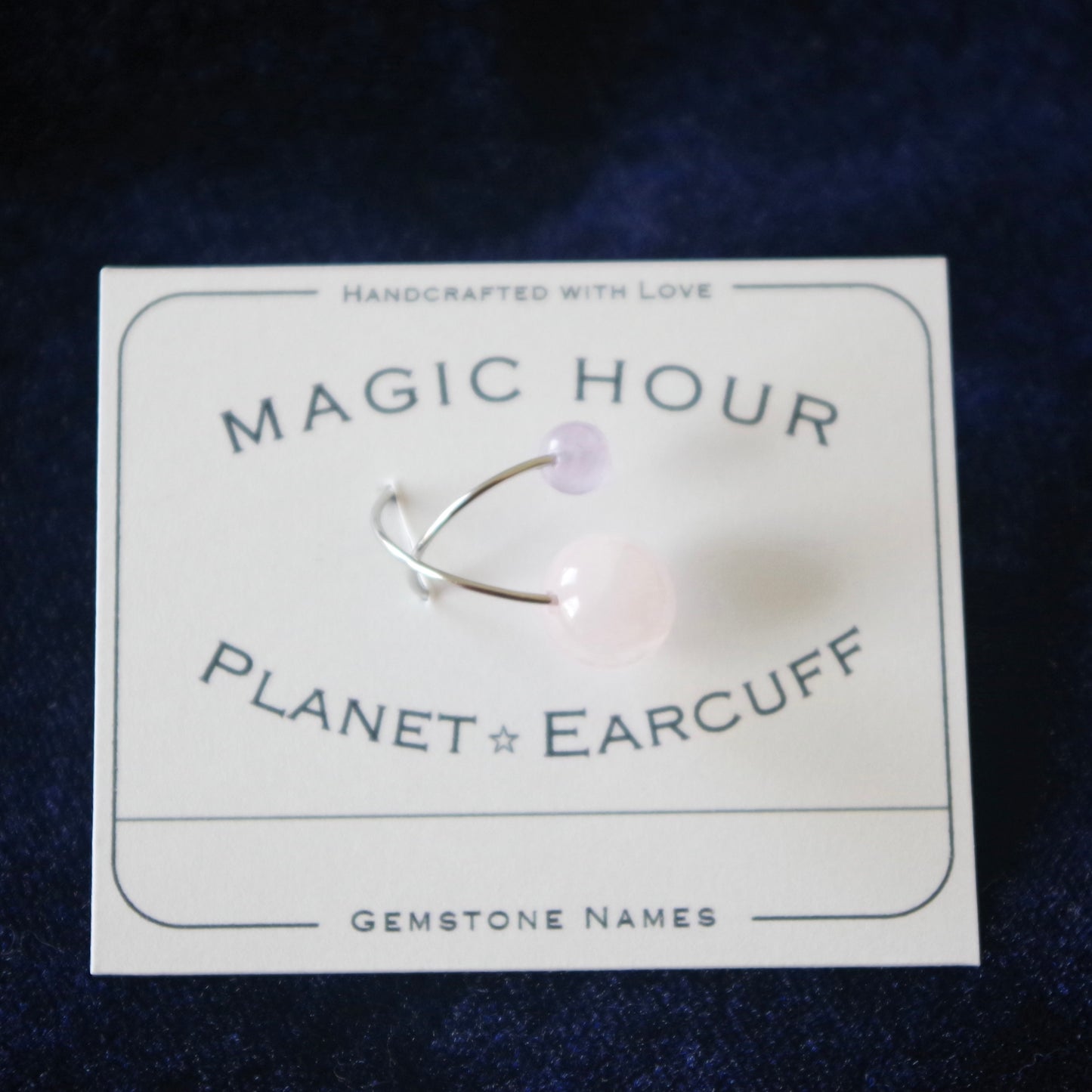 天然石イヤーカフPlanet「ピンクモーメント」