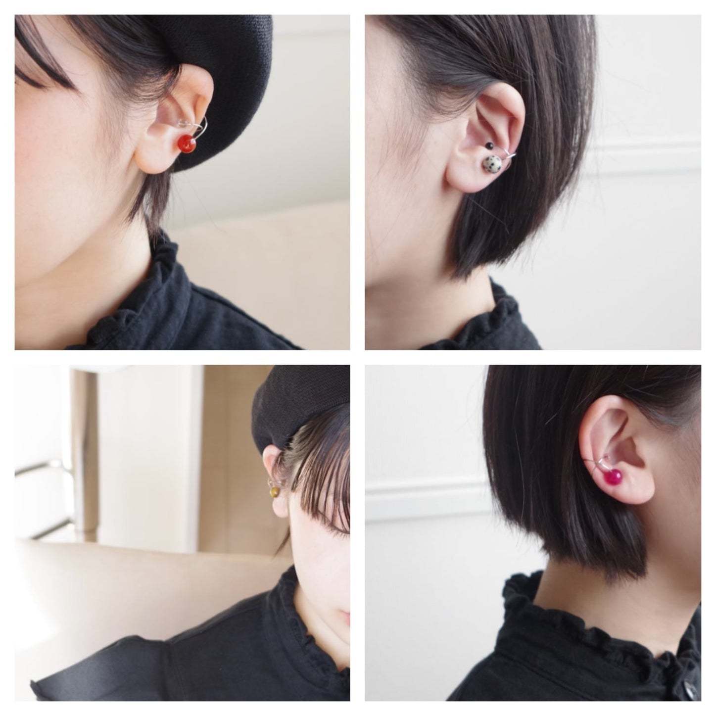 天然石イヤーカフPlanet「ブルーモーメント」