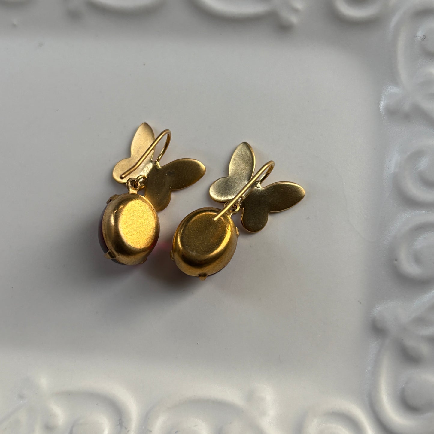 蝶と星の耳飾り（ピアス/イヤリング）