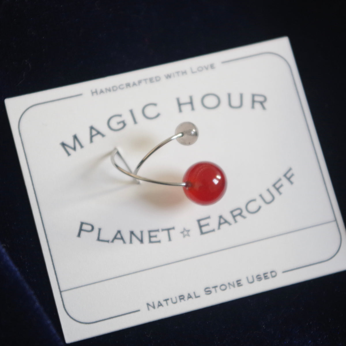 【秋限定】天然石イヤーカフPlanet「茜空」