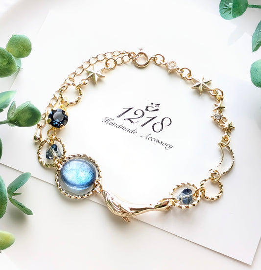 夢見るクジラは夜空を泳ぐ ブレスレット