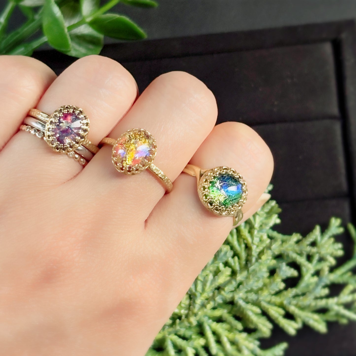 妖精の棲む森で見つけた宝石リング 〈銀河の煌めき〉