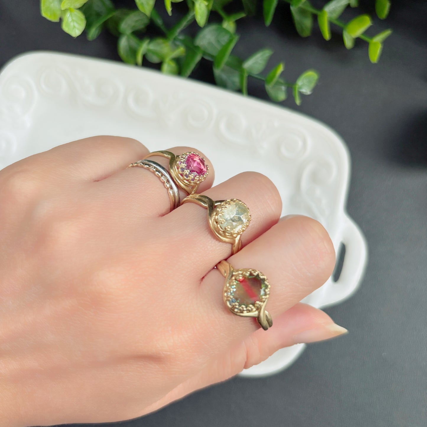 妖精の棲む森で見つけた宝石リング〈憧憬の煌めき〉