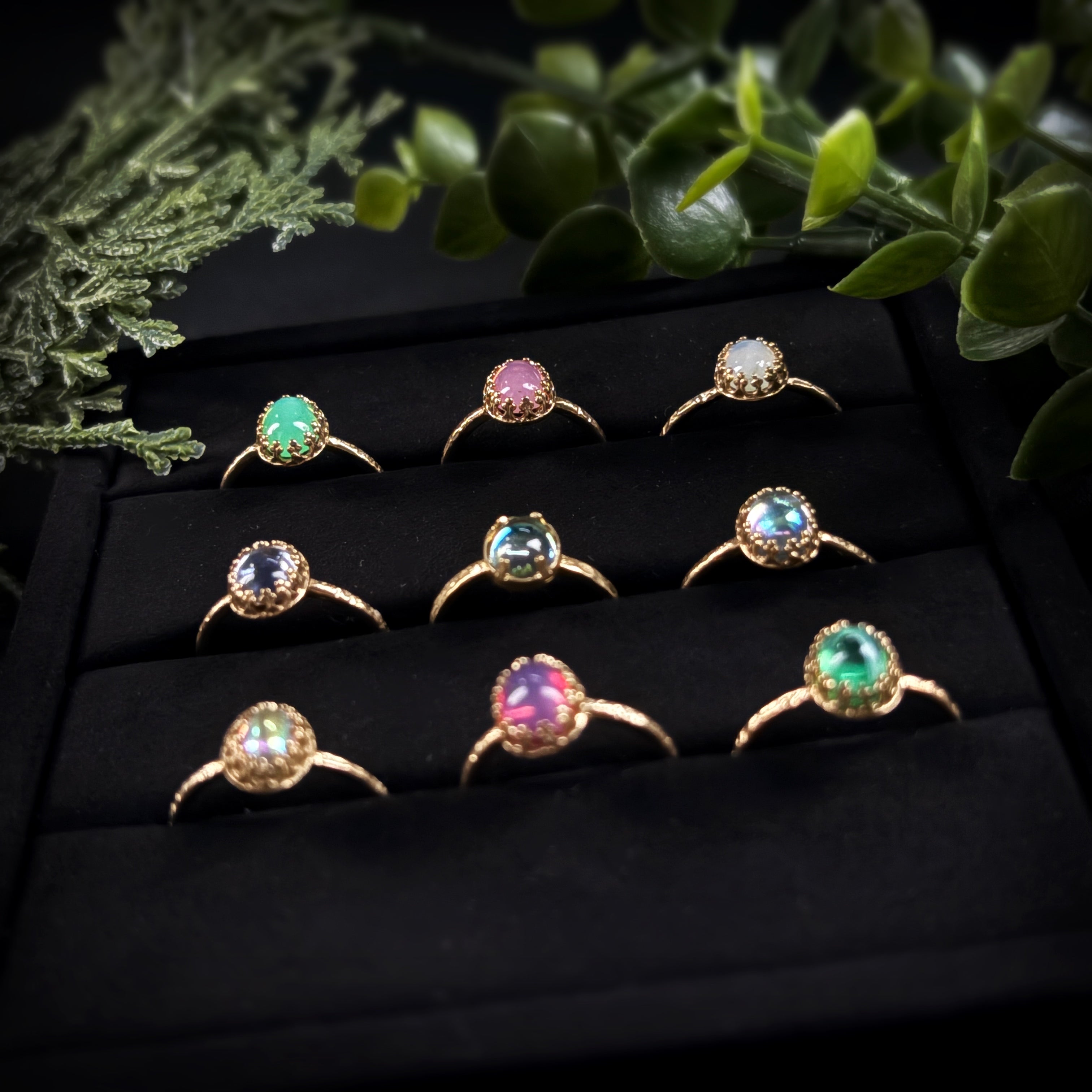 妖精の棲む森で見つけた宝石リング Sサイズ・ライトカラー – 宙フェス夜市