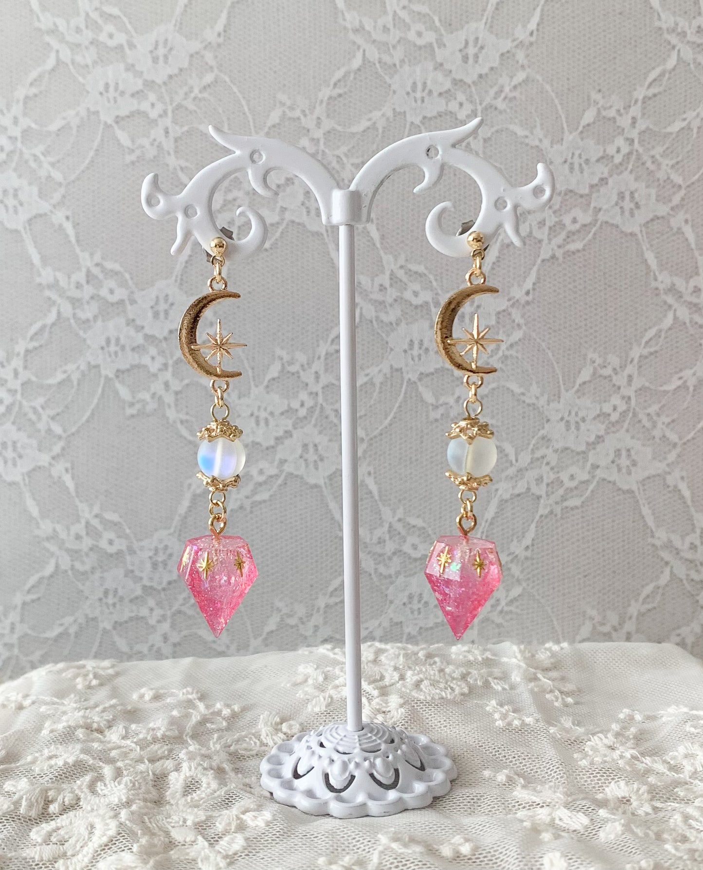 星の鉱石の耳飾り