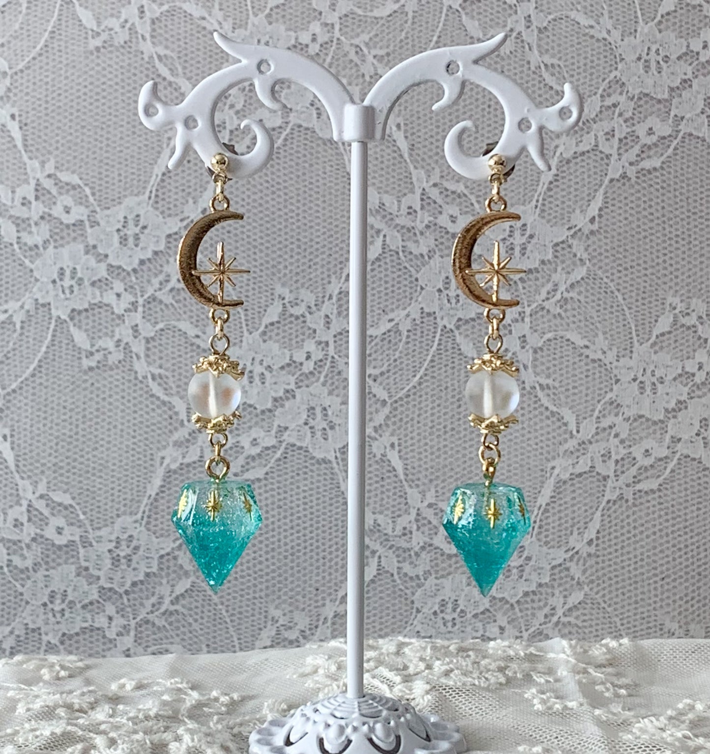 星の鉱石の耳飾り