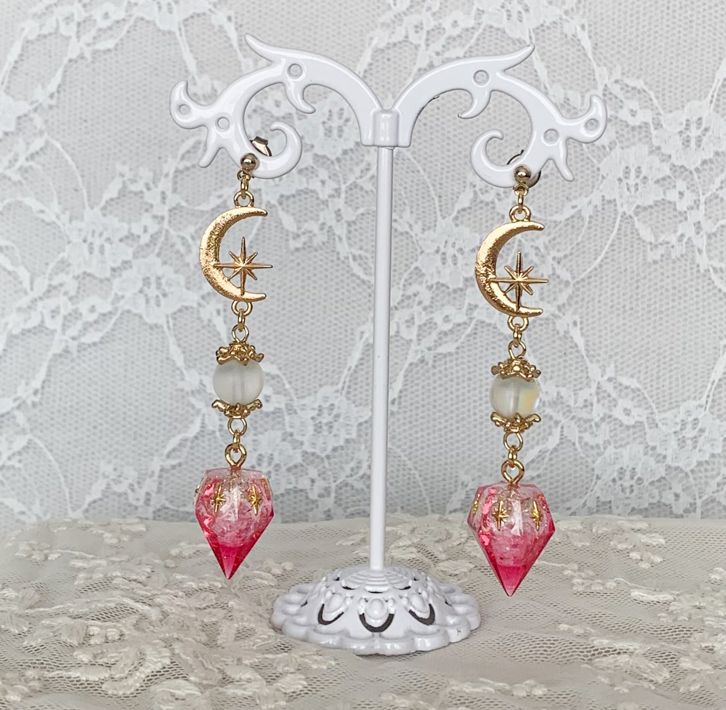 星の鉱石の耳飾り