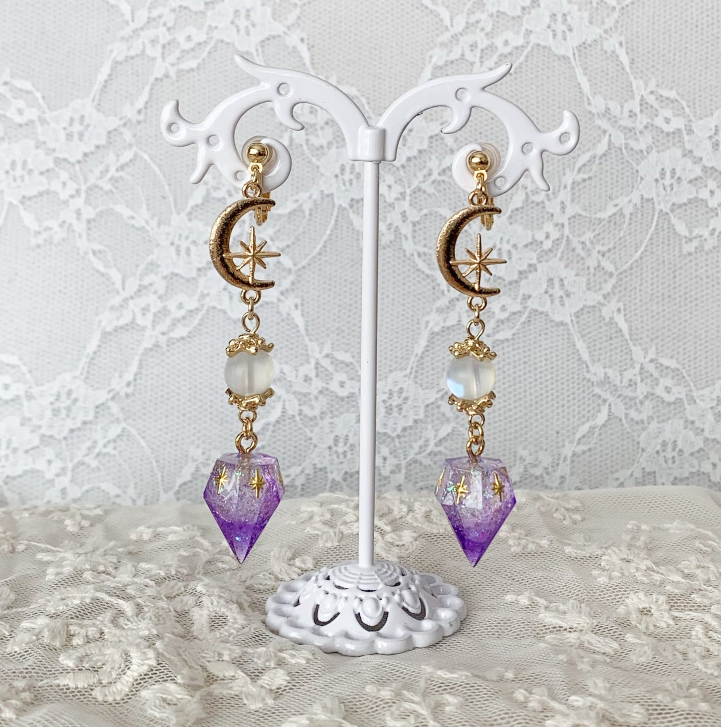 星の鉱石の耳飾り