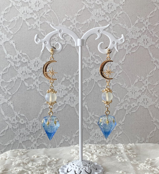 星の鉱石の耳飾り