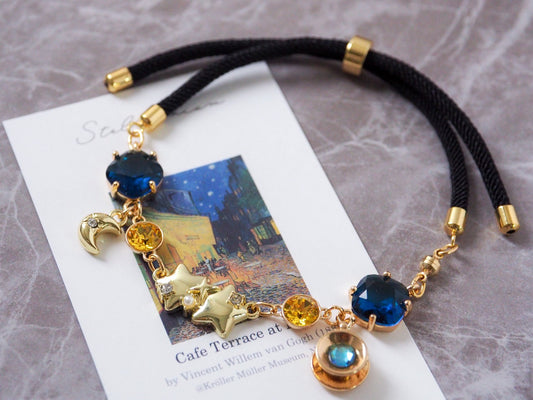 ゴッホ「夜のカフェテラス」モチーフ　ブレスレット
